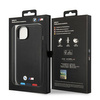 Original Case IPHONE 14 BMW Leather Stamp Tricolor MagSafe (BMHMP14S22PTDK) black