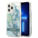 Guess GUHCP13XLFLSN iPhone 13 Pro Max 6.7 &quot;grün / grünes Hardcase Flower Liquid Glitter