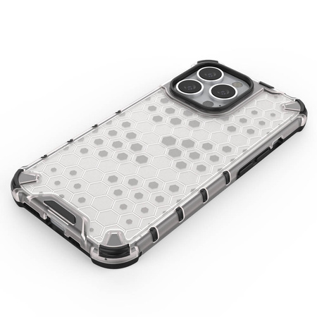 Honeycomb etui pancerny pokrowiec z żelową ramką iPhone 13 Pro niebieski