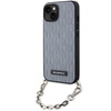 Karl Lagerfeld KLHCP14SSACKLHPG iPhone 14 6.1" silver/silver hardcase Saffiano Monogram Chain