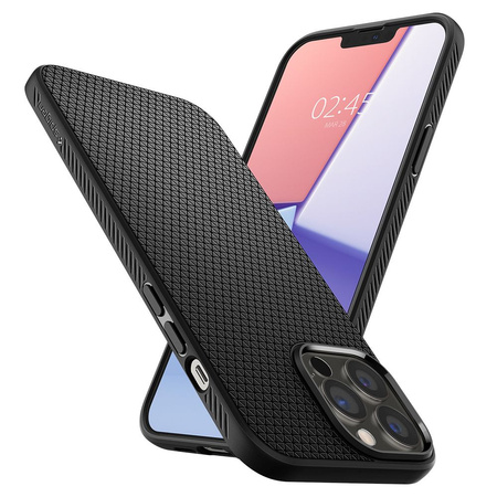 Spigen Liquid Air etui pokrowiec do iPhone 13 Pro Max cienka żelowa obudowa czarny matowy