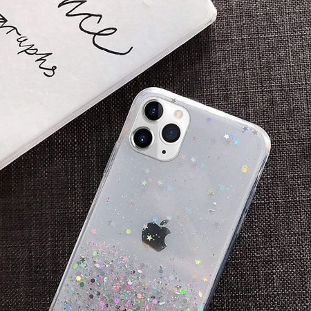 Case SAMSUNG GALAXY A03S Sequins Glue Glitter Case transparent