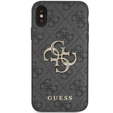 Original Case IPHONE X / XS Guess Hardcase 4G Big Metal Logo (GUHCPX4GMGGR) gray