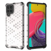 Honeycomb case armored cover with a gel frame for Samsung Galaxy M53 5G black