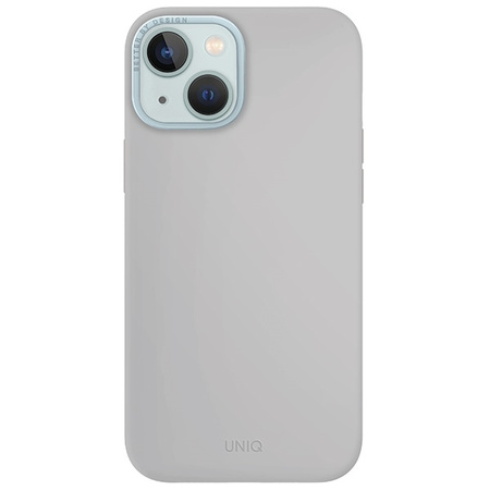 Uniq Lino Hue iPhone 15 case 6.1&quot; Magclick Charging light gray/chalk gray