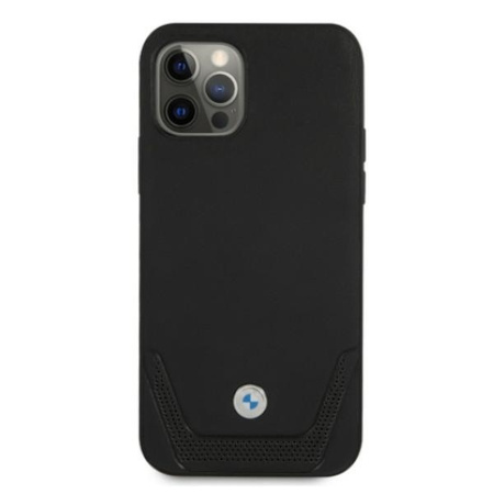 Etui BMW BMHCP12MRSWPK iPhone 12/12 Pro 6,1" czarny/black hardcase Leather Perforate