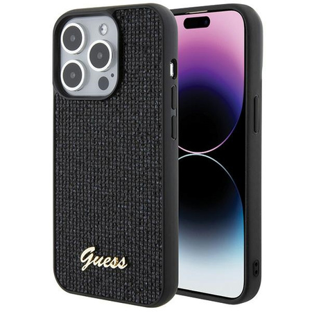 Guess Disco Metal Script case for iPhone 15 Pro - black