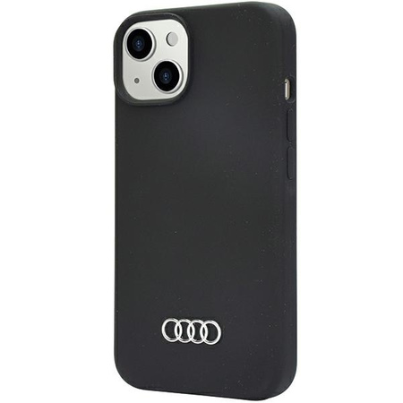 Audi Silikonhülle iPhone 14 6,1&quot; schwarz/schwarz Hardcase AU-LSRIP14-Q3/D1-BK