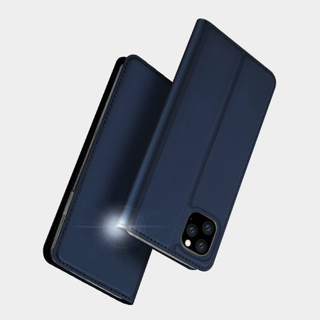 Etui IPHONE 11 PRO z klapką Dux Ducis skórzane Skin Leather czarne