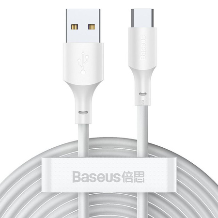 Baseus 2x kabel USB - USB Typ C szybkie ładowanie Power Delivery Quick Charge 40 W 5 A 1,5 m biały (TZCATZJ-02)