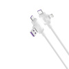 XO KABEL NB237 4w1 USB+USB-C/LIGHTNING+ USB-C 1m 3A Biały