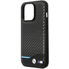 Etui BMW BMHCP13L22NBCK iPhone 13 Pro / 13 6.1" czarny/black hardcase Leather Carbon