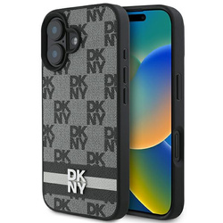 DKNY DKHCP16SPCPTSSK iPhone 16 6.1" 6.1" czarny/black hardcase Checkered Pattern & Printed Stripes