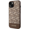 Guess GUHMP14SHGCFSEW iPhone 14 6.1&quot; Braun/Braun Hardcase GCube Stripes MagSafe