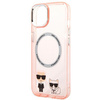 Karl Lagerfeld KLHMP14MHKCP iPhone 14 Plus 6.7 &quot;hardcase pink / pink Karl &amp; Choupette Aluminum Magsafe