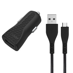 Energizer HardCase - Ładowarka samochodowa USB-A 1A + Kabel Micro USB (Czarny)