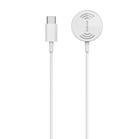 4smarts Ładowarka indukcyjna VoltBeam Mini dla Apple Watch 1-8/SE z kablem 1m USB-C 2.5W biały/white 462550