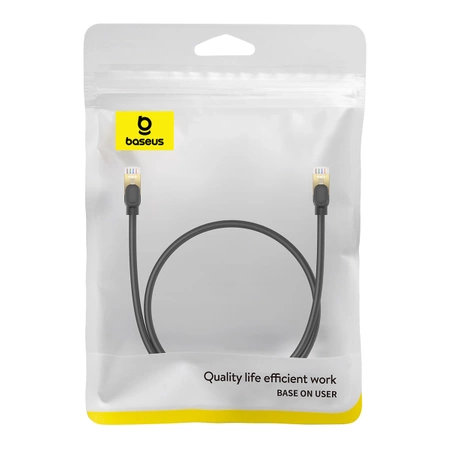 Baseus fast round RJ45 40Gbps Cat network cable. 8 0.5m black