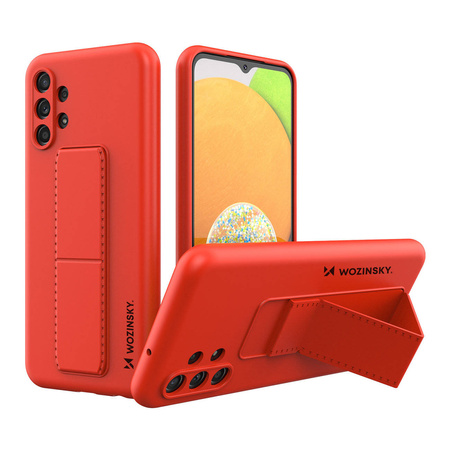 Wozinsky Kickstand Case Silikon Ständer Cover für Samsung Galaxy A13 5G Rot