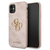 Guess GUHCN614GMGPI iPhone 11 6,1" różowy/pink hardcase 4G Big Metal Logo