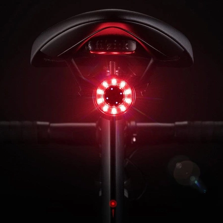 Wozinsky Fahrradrücklicht LED mit Micro-USB, rotes Licht, 5 Modi, schwarz (WRBLB2)