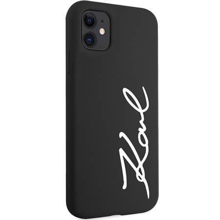 Karl Lagerfeld KLHCN61SKSVGK iPhone 11 / Xr 6.1&quot; black/black hardcase Silicone Signature