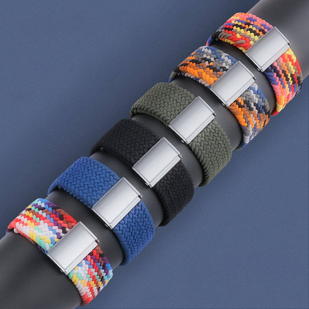 Strap Fabric opaska do Watch 6 / 5 / 4 / 3 / 2 (44mm / 42mm) pleciony materiałowy pasek bransoletka do zegarka pomarańczowy (10)