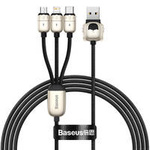 Baseus Year of the Tiger 3w1 kabel USB - Lightning / USB Typ C / micro USB 3,5 A 1,2m czarny (CASX010001)