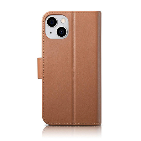 iCarer Wallet Case 2in1 iPhone 14 Plus Flip Leather Cover Anti-RFID Brown (WMI14220727-BN)