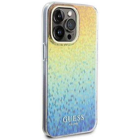 Etui Guess IML Faceted Mirror Disco Iridescent na iPhone 15 Pro Max - wielokolorowe