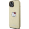 Hello Kitty Kitty Head MagSafe-Hülle aus Leder für iPhone 15 – Gold