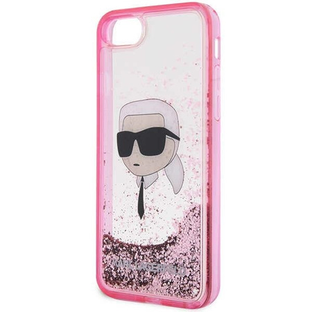 Karl Lagerfeld KLHCI8LNKHCP iPhone 7/8/ SE 2020/2022 pink/pink Hardcase Glitter Karl Head