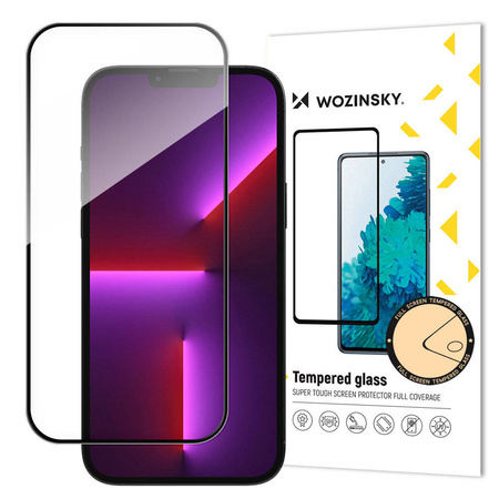 Wozinsky super durable Full Glue tempered glass full screen with frame Case Friendly iPhone 14 Pro Max Black