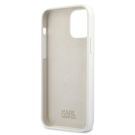 Karl Lagerfeld KLHCP12SSLKHWH iPhone 12 mini 5,4" biały/white hardcase Silicone Karl`s Head