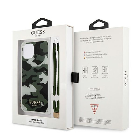 Guess GUHCP12LKSARKA iPhone 12 Pro Max 6,7" zielony/khaki hardcase Camo Collection