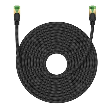 Baseus fast RJ45 cat. network cable. 8 40Gbps 20m braided black