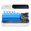 Baseus Qpow power bank 10000mAh wbudowany kabel USB Typu C 22.5W Quick Charge SCP AFC FCP biały (PPQD020102)