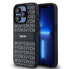 DKNY DKHCP15LPRTHSLK iPhone 15 Pro 6.1" czarny/black hardcase Leather Mono Stripe & Metal Logo