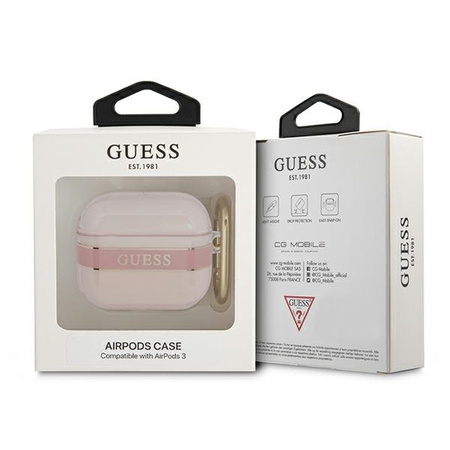 Case APPLE AIRPODS 3 Guess AirPods Strap Collection (GUA3HHTSP) pink