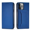 Magnet Card Case case for iPhone 14 Plus flip cover wallet stand blue