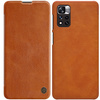 Nillkin Qin Case Cover for Xiaomi Redmi Note 11 Pro + (China) / Redmi Note 11 Pro (China) Camera Protector Holster Cover Flip Cover Brown