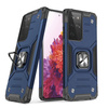 Wozinsky Ring Armor tough hybrid case cover + magnetic holder for Samsung Galaxy S22 Ultra blue