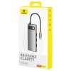 HUB 7in1 Baseus Metal Gleam Series USB-C to USB-C PD / 3x USB-A / HDMI / SD TF - gray