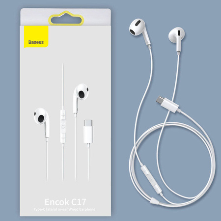 Baseus Encok Type-C lateral in-ear Wired Earphone C17 White