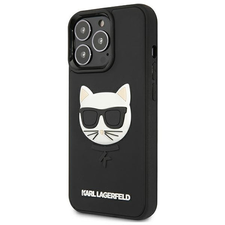 Karl Lagerfeld KLHCP13LCH3DBK 13 Pro / 13 6.1 &quot;black / black hardcase 3D Rubber Choupette