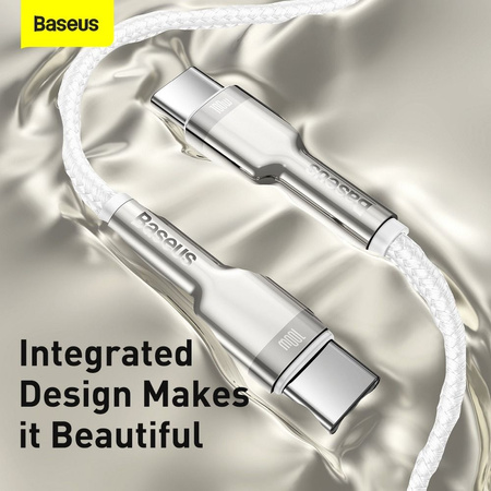 Baseus Cafule Series Metal Data Cable Type-C to Type-C 100W 1m White