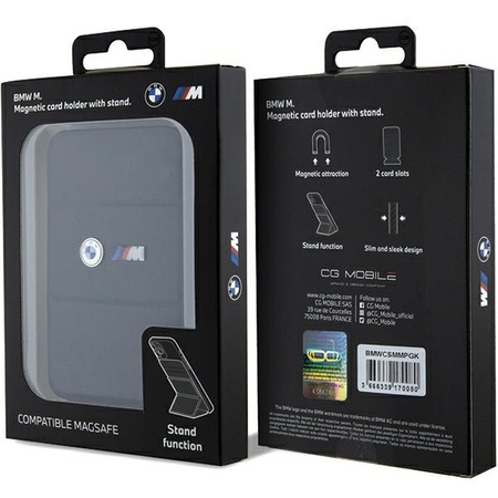 Original Case IPHONE Z MAGSAFE BMW Wallet Card Slot Stand MagSafe M Edition Collection (BMWCSMMPGK) black