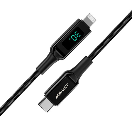 Acefast cable MFI USB Type C - Lightning 1.2m, 30W, 3A black (C6-01 Black)