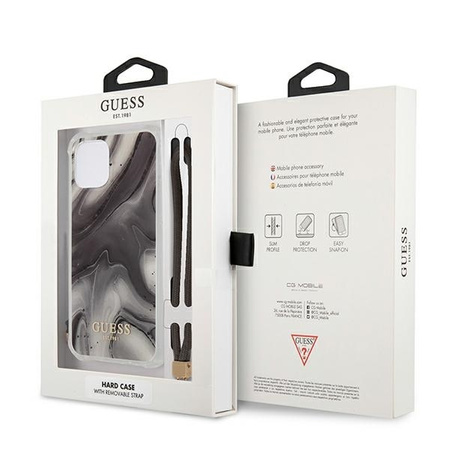 Guess GUHCP12SKSMAGR iPhone 12 mini 5,4" szary/grey hardcase Marble Collection