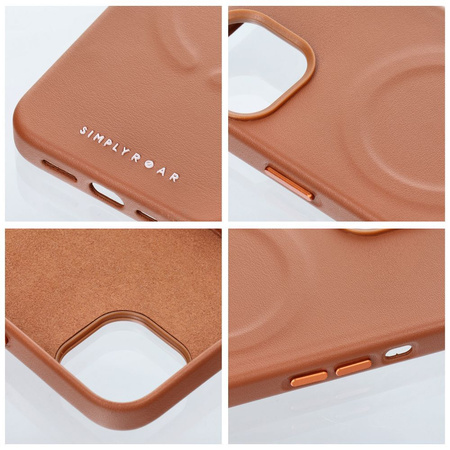 Futerał Roar Leather Mag Case kompatybilny z MagSafe - do iPhone 14 Pro Max Brązowy